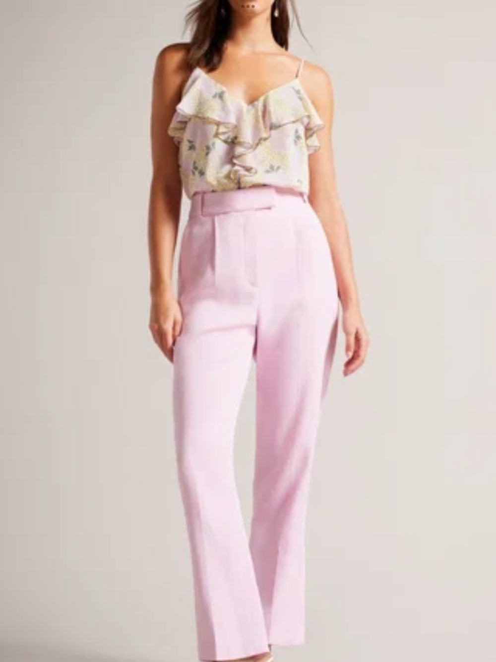 NWT Ted Baker ruffle floral beaded camisole tank top